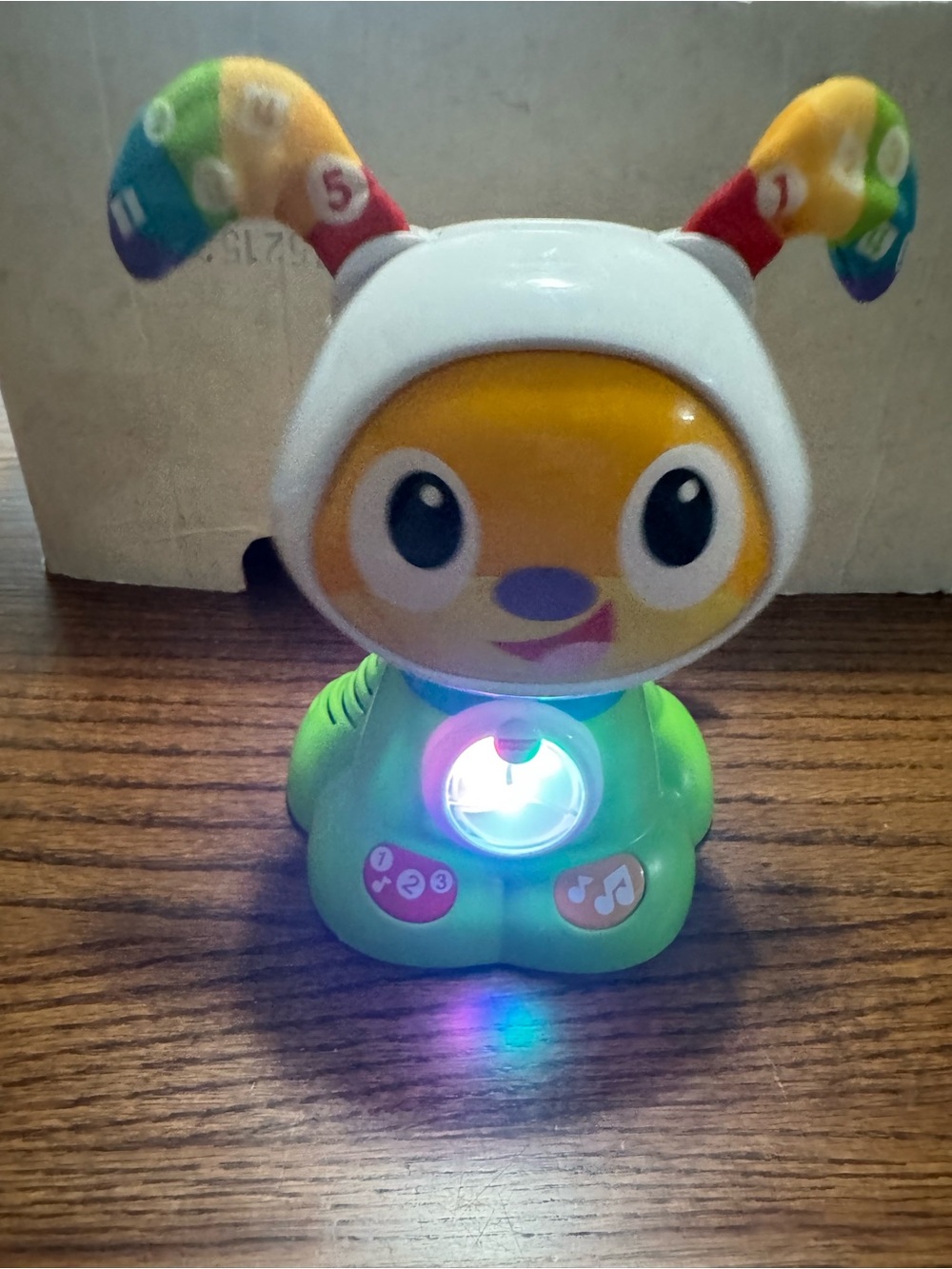 Fisher price Kids Light-Up Musical Bunny Toy in Green and White